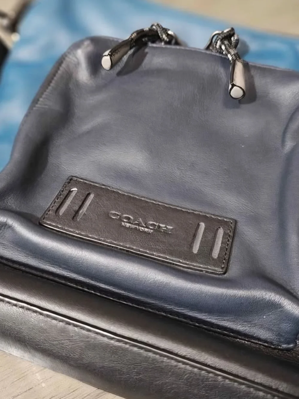 Coach Teal and Black Shoulder Bag